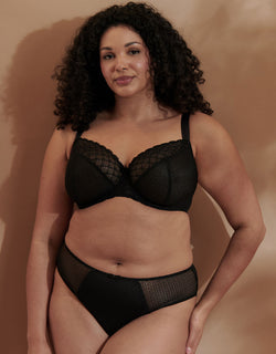 Flirtelle Viola Geo Balcony Bra Black