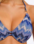 Freya Arizona Wave Halter Bikini Top Coastline Blue Print
