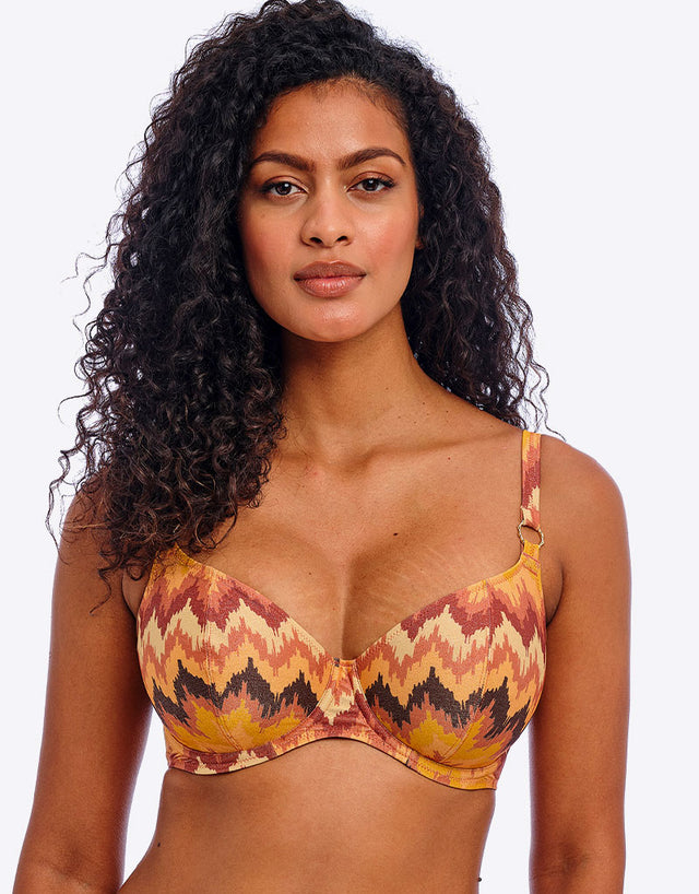 Freya Arizona Wave Plunge Bikini Top Horizon Print