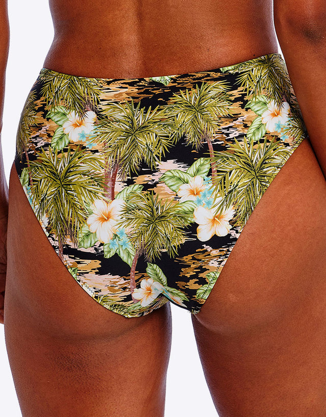 Freya Bahama Shores High Waist Bikini Brief Black Print