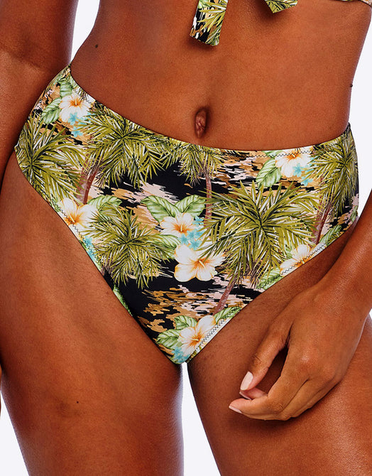 Freya Bahama Shores High Waist Bikini Brief Black Print