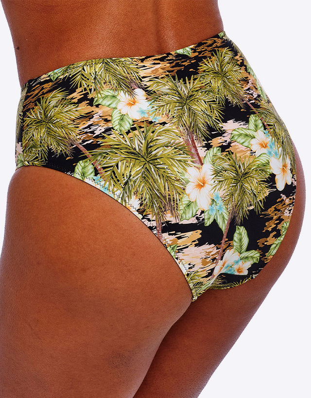 Freya Bahama Shores High Waist Bikini Brief Black Print