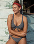 Freya Beach Hut High Apex Bikini Top Black