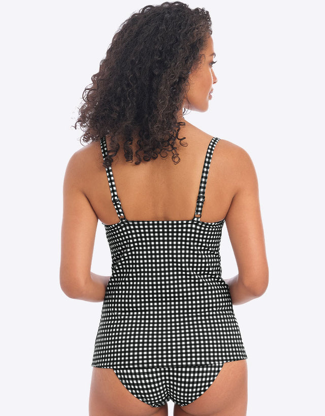 Freya Check In Plunge Tankini Top Monochrome