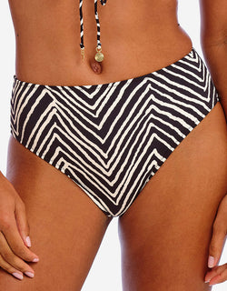 Freya Fiji Falls High Waist Bikini Brief Black Stripe