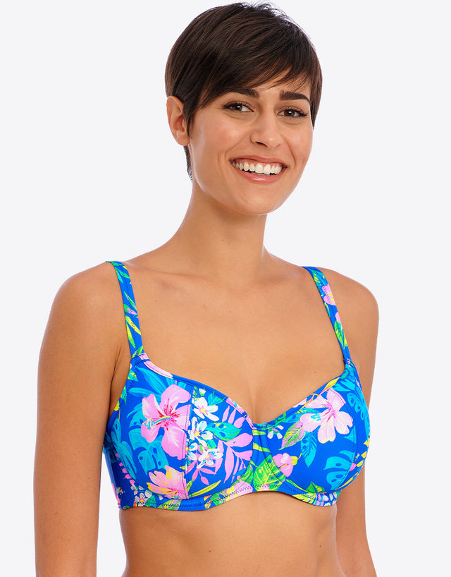 Freya Hot Tropics Sweetheart Bikini Top Blue