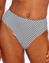 Freya Jewel Cove High Waist Bikini Brief Black Stripe