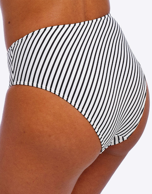Freya Jewel Cove High Waist Bikini Brief Black Stripe