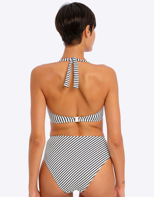 Freya Jewel Cove High Waist Bikini Brief Black Stripe