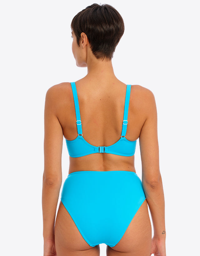 Freya Jewel Cove High Waist Bikini Brief Plain Turquoise