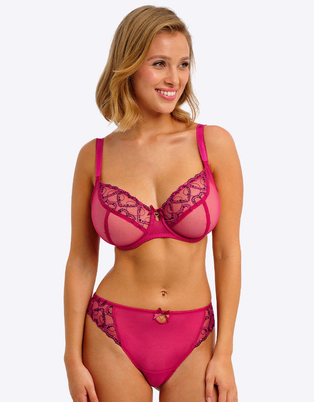 Freya Laurine Plunge Bra Raspberry Pink