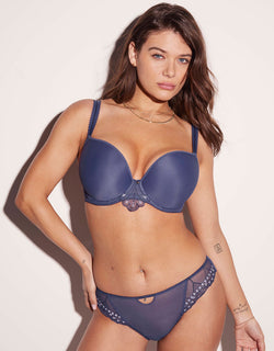 Freya Loveland Moulded Plunge T-Shirt Bra Boudoir Dusk Blue