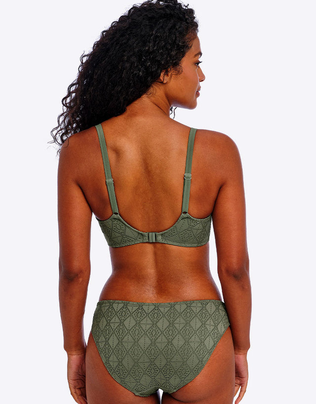Freya Nomad Nights Padded Sweetheart Bikini Top Sage Green