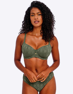 Freya Nomad Nights Padded Sweetheart Bikini Top Sage Green