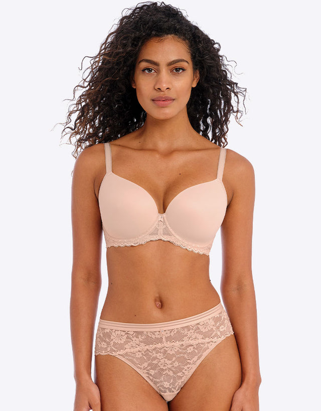 Freya Offbeat Moulded Plunge Bra Natural Beige
