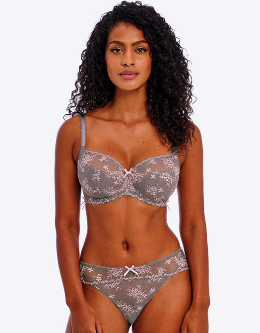 Freya Offbeat Decadence Side Support Bra Grey/Pink