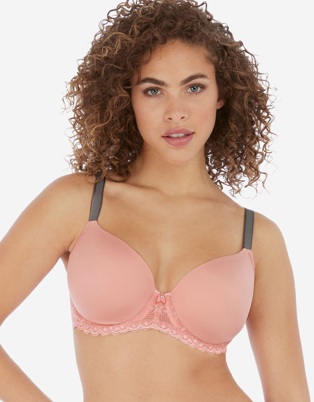 Freya Offbeat Moulded Plunge Bra Rosehip Pink
