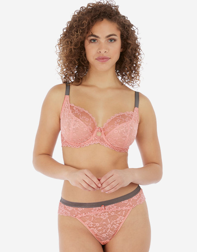 Freya Offbeat Brazilian Brief Rosehip Pink