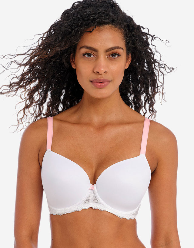 Freya Offbeat Moulded Plunge Bra White