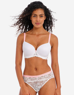Freya Offbeat Moulded Plunge Bra White