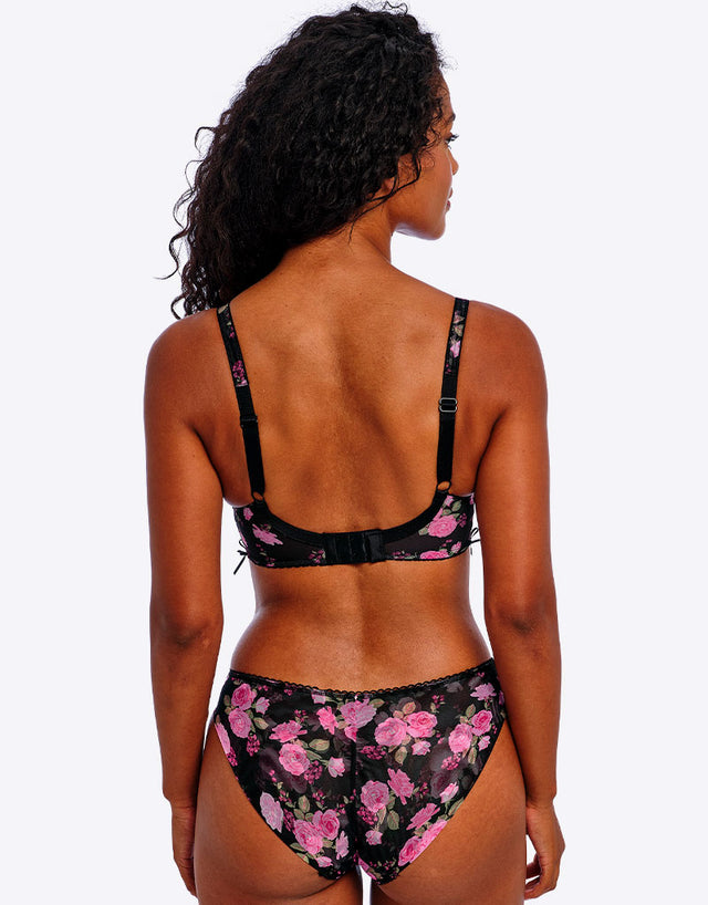 Freya Rose Blossom Brief Black Rose Print