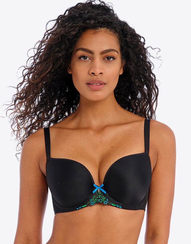 Freya Show-Off Moulded Plunge Bra Black