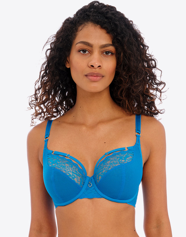 Freya Temptress Plunge Bra Med Blue