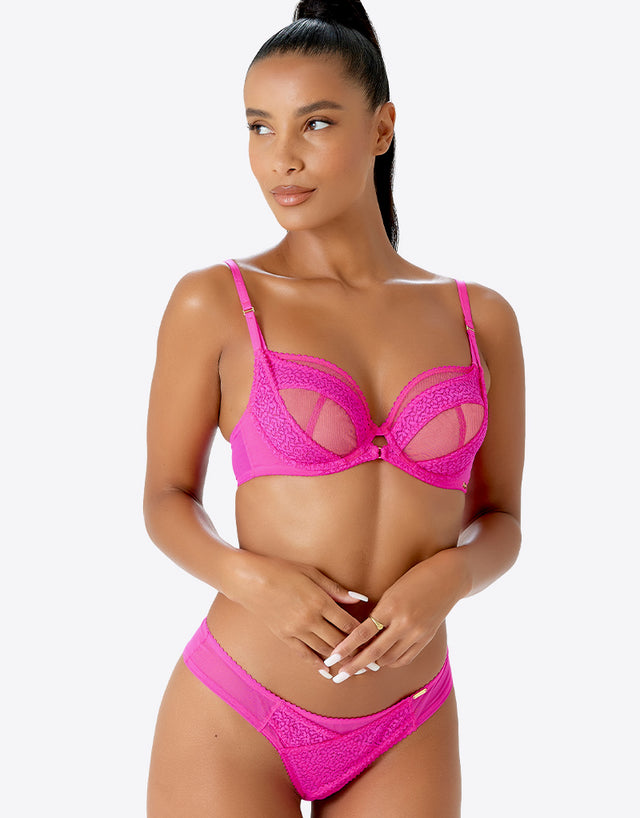 Gossard Envy Non Padded Plunge Bra Pink Glo