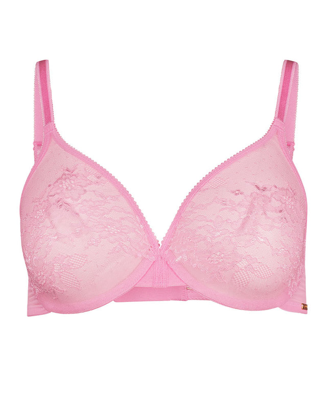 Gossard Glossies Lace Sheer Bra Sweet Lilac