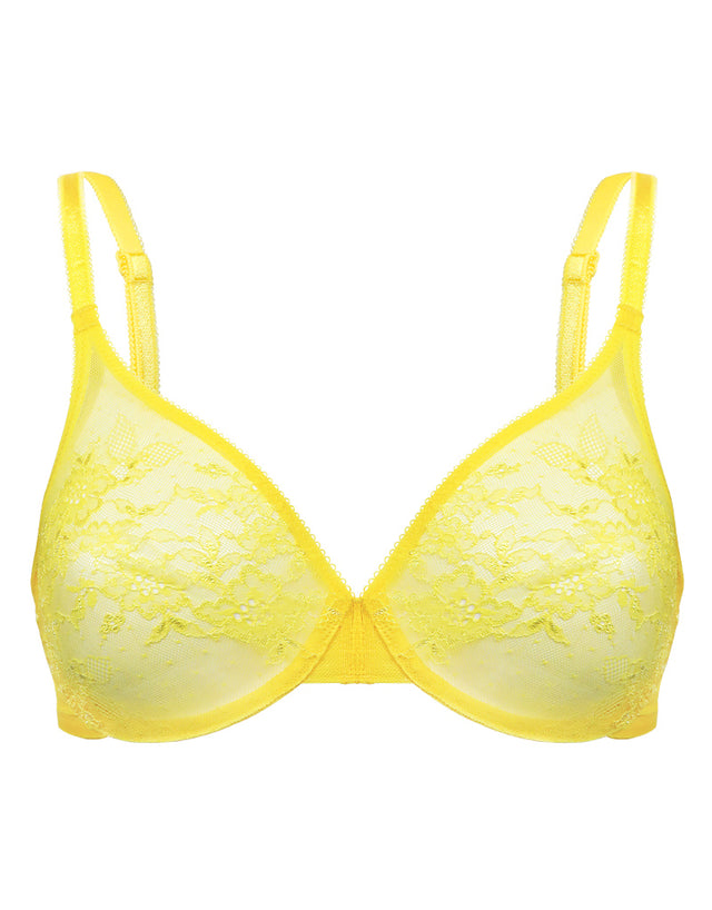 Gossard Glossies Lace Sheer Bra Primrose