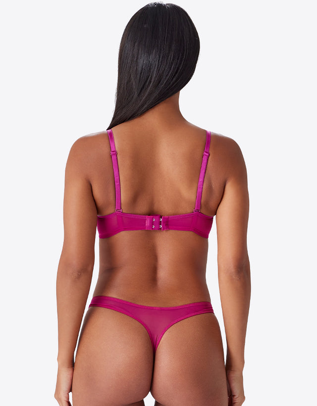 Gossard Glossies Lace Sheer Bra Vivid Fuchsia