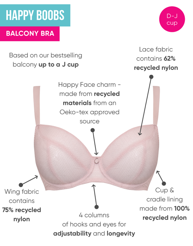 Curvy Kate Happy Boobs Balcony Bra Soft Pink