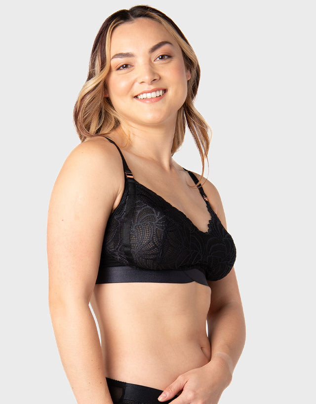 Hot Milk Warrior 2.0 Non Wired Nursing Bra Black