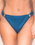Ivory Rose Rib Ring Detail Bikini Bottom Teal