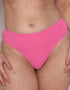 Ivory Rose Scrunch High Waist Bikini Bottom Bright Pink