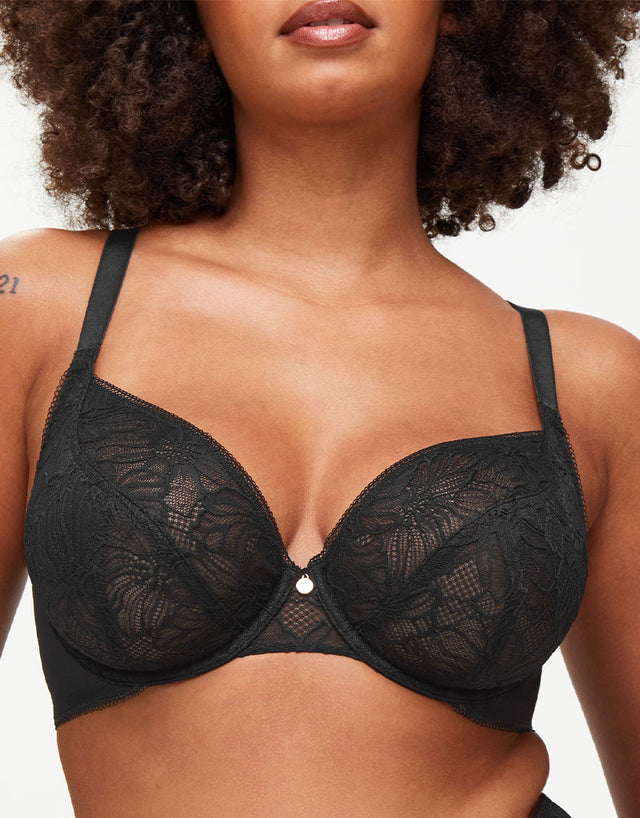 KBX Alice Non Padded Plunge Bra Black