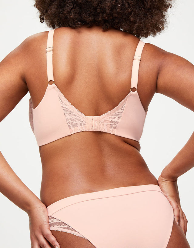 KBX Charlotte Padded Plunge Bra Soft Pink