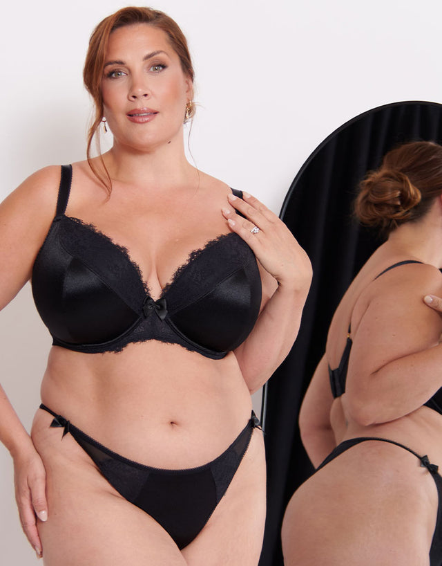 Liaison Lisbon Padded Plunge Bra Black