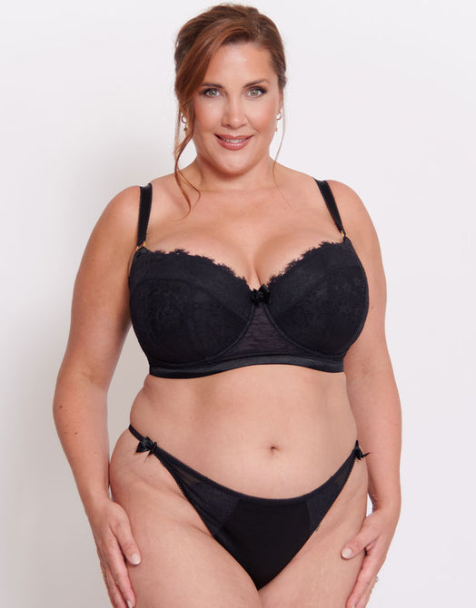 Liaison Vienna Padded Longline Balcony Bra Black