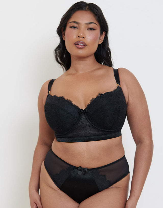Liaison Vienna Padded Longline Balcony Bra Black