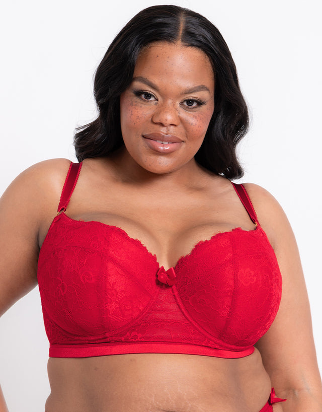 Liaison Vienna Padded Longline Balcony Bra Red