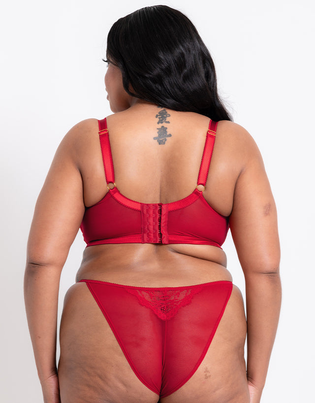 Liaison Vienna Padded Longline Balcony Bra Red