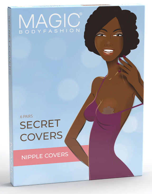 Magic Secret Fabric Nipple Covers x6 Pairs Latte Beige