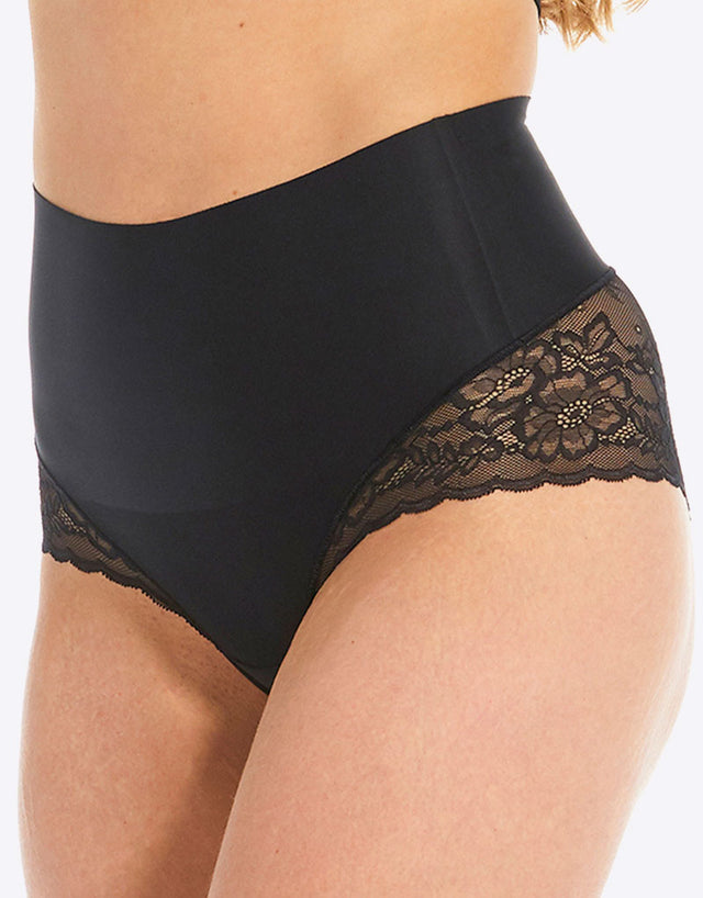 Magic Tummy Shaper Lace Control Brief Black