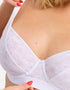 Oola Floral Lace Plunge Bra White