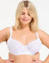 Oola Floral Lace Plunge Bra White