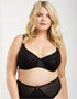 Oola Soft Mesh High Apex Balcony Bra Black