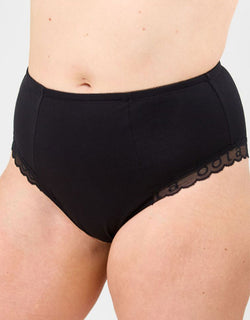 Oola Super Soft Cotton High Waist Control Brief Black