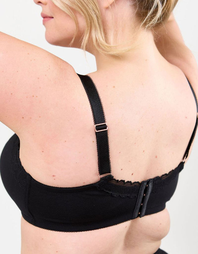 Oola Super Soft Cotton Padded Non-Wired Bra Black
