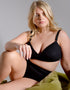 Oola Super Soft Cotton Padded Non-Wired Bra Black
